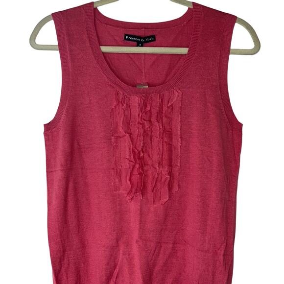 Preston & York Ladies Rose Pink Sleeveless "Alexis" Knit Top, Size Small, NWT! - Picture 1 of 5